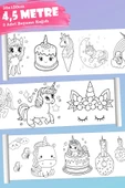 Unicorn Temalı Rulo Aktivite Dev Boyama Kağıdı 4,5 Metre thumbnail 1