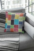 Çok Renkli Patchwork Çift Taraflı Kırlent Kılıfı KRL288 thumbnail 2