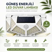 100 LED Solar Hareket Sensörlü Dış Mekan Bahçe Lambası (9 Adet) thumbnail 1