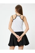 Crop Halter Yaka Üst Askılı Renk Kontrastlı thumbnail 4