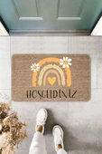 Bej Hoşgeldiniz Kapı Önü Paspası KP23 thumbnail 1