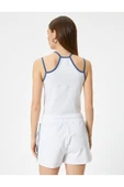 Crop Halter Yaka Üst Askılı Renk Kontrastlı thumbnail 4