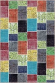 Renkli Kaymaz Tabanlı Yıkanır Patchwork Mutfak Halısı AR1059 thumbnail 2