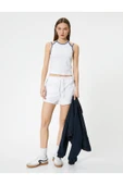 Crop Halter Yaka Üst Askılı Renk Kontrastlı thumbnail 2