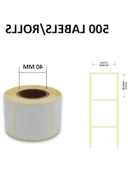 Termal Etiket - 50mm x 50mm, 500 Adet thumbnail 2