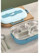 1000 ML Kapasiteli Paslanmaz Çelik Lunchbox ve Çelik Kaşık thumbnail 3