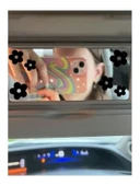 Çiçek Desenli Araba Ayna Sticker thumbnail 1
