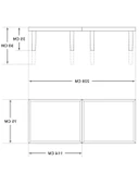 Çok Amaçlı Katlanır Ahşap Masa - 75x228 cm thumbnail 2