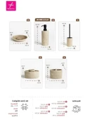 5 Parça Modern Banyo Seti - Poliresin Malzeme thumbnail 3