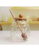 Bambu Kapaklı Cam Bal Kavanozu - 350ml thumbnail 1