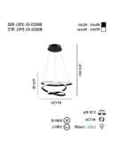 Siyah LED Avize - 3000K Aydınlatma thumbnail 3