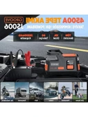 4500A Taşınabilir Jump Starter ve Lastik Şişirme Kompresörü thumbnail 2