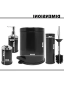 Paslanmaz Beyaz Banyo Seti, 4 Parça Set thumbnail 2