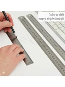 Metal Cetvel, 50cm Uzunluk thumbnail 3