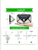 100 LED Hareket Sensörlü Solar Bahçe Lambası, 13x9x5 cm thumbnail 3