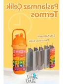 430 ml Mavi Pipetli Çelik Matara thumbnail 3