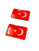 2'li 3D Türk Bayrağı Sticker Seti thumbnail 3
