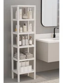 6 Katlı Plastik Beyaz Banyo Mutfak Rafı thumbnail 3