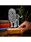 Geometrik Aslan Tasarımlı 3D LED Gece Lambası thumbnail 1