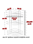 Oval Krom 3 Katlı Banyo Duş Rafı ve Organizer thumbnail 2