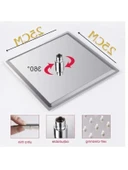 304 Paslanmaz Çelik Duş Başlığı, 25 cm Kare Model thumbnail 3