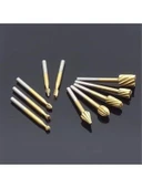 10 Parça Titanyum Freze Uç Seti - 3mm Şaft thumbnail 1