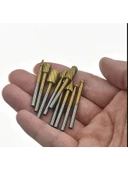 10 Parça Titanyum Freze Uç Seti - 3mm Şaft thumbnail 3
