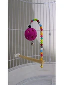 Ahşap Zilli Toplu Kuş Tüneği (13 cm) thumbnail 1