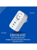 Akım Korumalı USB ve TYPE-C Girişli Priz thumbnail 3