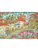 1000 Parça Çiçekli Mantar Evler Yetişkin Puzzle thumbnail 2