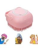 Yumuşak Silikon Evcil Hayvan Banyo Fırçası thumbnail 1