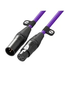 Premium XLR Kablo - 3 m Uzunluk, Mor Renk thumbnail 2