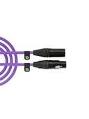 Premium XLR Kablo - 3 m Uzunluk, Mor Renk thumbnail 3