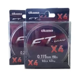 Okuma Ft-*4 Braided Line 150 mt Grey Örgü İp thumbnail 2