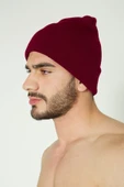 Unisex Bordo Katlamalı Bere thumbnail 1