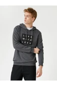 Baskılı Kapşonlu Sweatshirt thumbnail 7