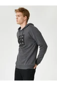 Baskılı Kapşonlu Sweatshirt thumbnail 8