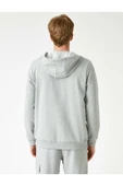 Önü Fermuarlı Sweatshirt Kapşonlu thumbnail 7