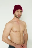 Unisex Bordo Katlamalı Bere thumbnail 5