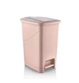 Omnipazar SRL-3030 Slim Pedallı Plastik Çöp Kovası İç Kovalı 40 litre Pembe thumbnail 4