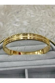 Gold Sim Detaylı Minimal Kelepçe Bileklik thumbnail 3