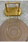Gold Işıltılı Minimal Zincir Kolye thumbnail 2