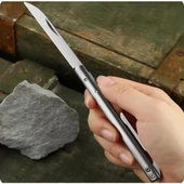 İnce D2 Çelik Çakı 18 Cm , Metal Sap thumbnail 2