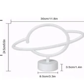 Neon Işıklı Satürn Lamba Pil+usb Mz-503 thumbnail 2
