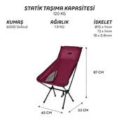FreeCamp Waylay Katlanır Sandalye-BORDO thumbnail 2