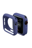 Newface Apple Watch 44mm Silikon Alt Kasa - Mavi thumbnail 1