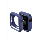 Newface Apple Watch 44mm Silikon Alt Kasa - Mavi thumbnail 2