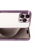 Newface Apple iPhone 15 Pro Max Razer Lensli Silikon - Mor thumbnail 2