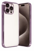 Newface Apple iPhone 15 Pro Max Razer Lensli Silikon - Mor thumbnail 1