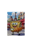GHOSTBASTIR DESİGN Sünger Bob Paris 99 Parça Ayaklı Puzzle Dekoratif Çocuk Yapbozu 023 thumbnail 1